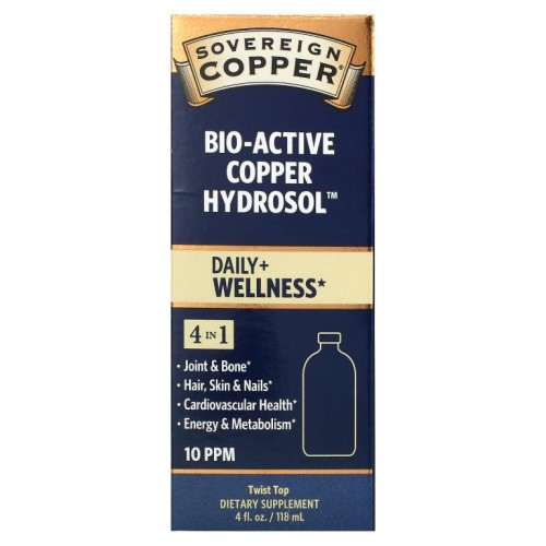 Sovereign Silver, Bio-Active Copper Hydrosol, 118ml(4fl oz)