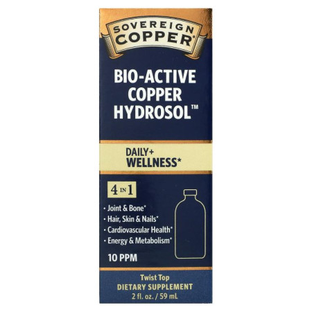 Sovereign Silver, Bio-Active Copper Hydrosol, 59ml(2fl oz)