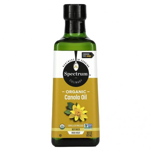 Spectrum Culinary, 유기농 카놀라오일, 압착 추출 정제 오일, 473ml(16fl oz)