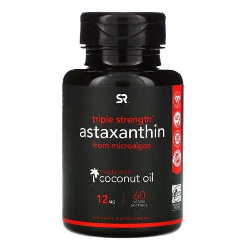 Sports Research, 아스타잔틴, 세 배 강도, 12mg, 베지 소프트젤 60정