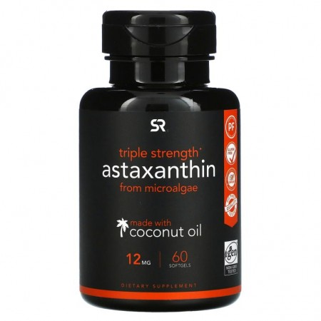 Sports Research, 아스타잔틴, 트리플 스트렝스, 12mg, 소프트젤 60정