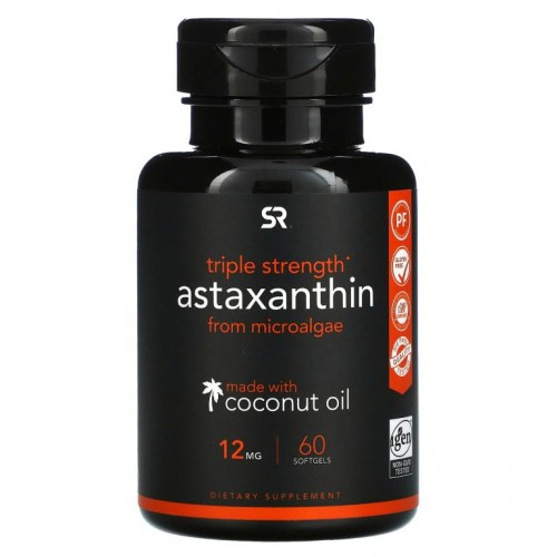 Sports Research, 아스타잔틴, 트리플 스트렝스, 12mg, 소프트젤 60정