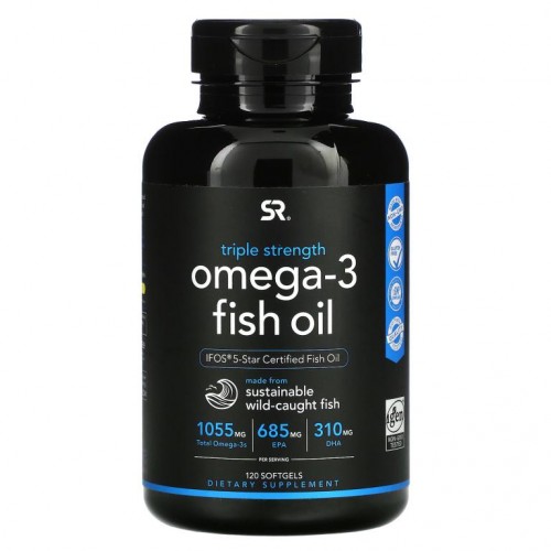 Sports Research, 오메가3 피쉬 오일, 트리플 스트렝스, 1,250mg, 소프트젤 120정