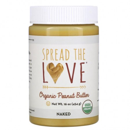 Spread The Love, 유기농 땅콩 버터, 네이키드, 454g(16oz)