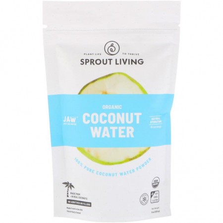 Sprout Living, 유기농 코코넛 워터 분말, 225g(8oz)