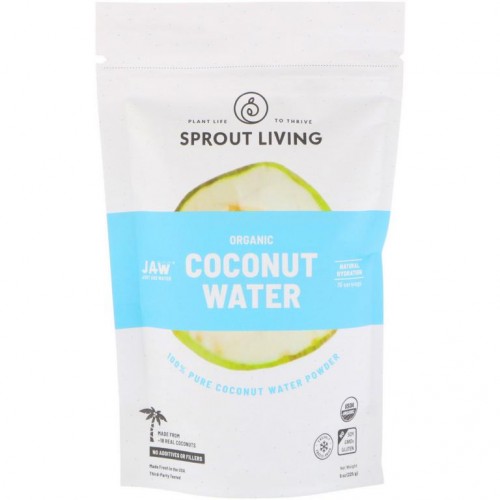 Sprout Living, 유기농 코코넛 워터 분말, 225g(8oz)