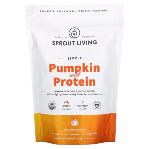 Sprout Living, 심플 호박씨 단백질, 454g(1lb)