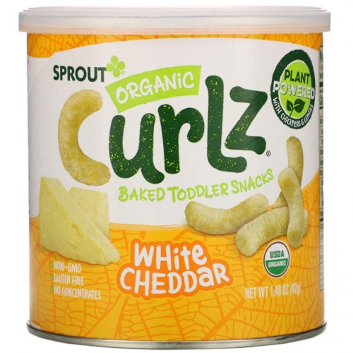 Sprout Organic, Curlz, 화이트 체다, 42g(1.48oz)