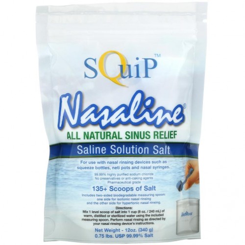 Squip, Nasaline, 식염수 용액, 340g(12oz)
