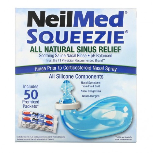 Squip, NeilMed Squeezie, 100% 천연 부비강 완화, 1세트