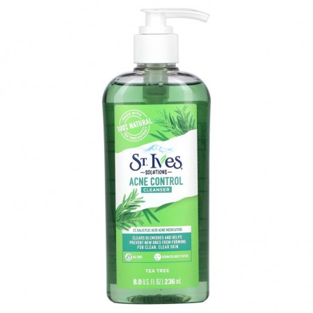 St. Ives, 솔루션즈, 여드름 관리 클렌저, 티트리, 236ml(8fl oz)
