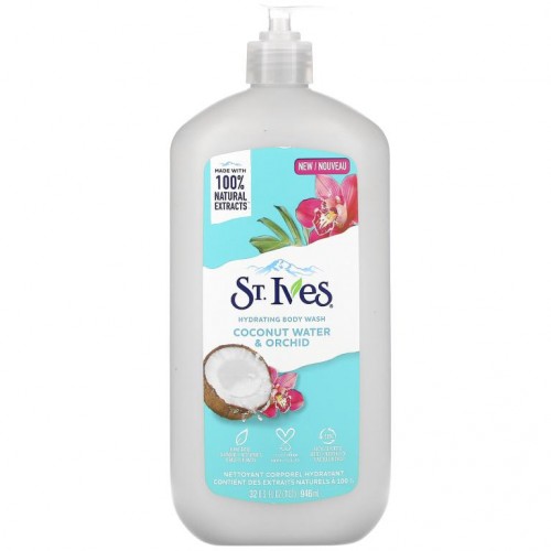 St. Ives, 하이드레이팅 바디 워시, 코코넛 워터 & 오키드, 946ml(32fl oz)