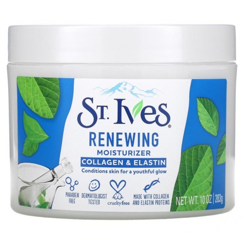 St. Ives, 리뉴잉 콜라겐 & 엘라스틴 모이스처라이저, 10 oz (283 g)