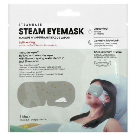 Steambase, 스팀 아이 마스크, 무향, 1개