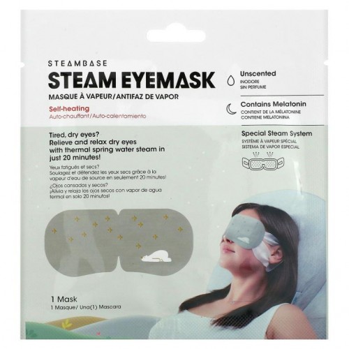 Steambase, 스팀 아이 마스크, 무향, 1개