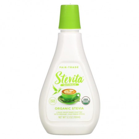 Stevita, 유기농 스테비아, 액상 감미료, 100ml(3.3oz)