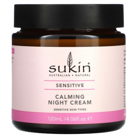Sukin, 진정용 나이트 크림, 민감성, 120ml(4.06fl oz)