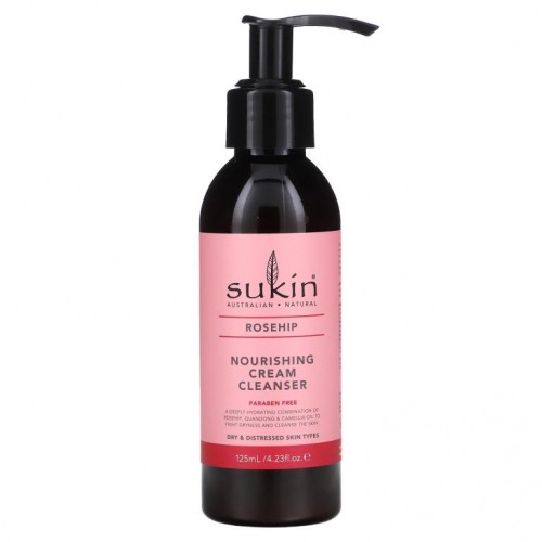 Sukin, 너리싱 크림 클렌저, 로즈힙, 125ml(4.23fl oz)