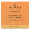 Sukin, Glow Night Moisturiser, Brightening, 1.69 fl oz (50 ml)