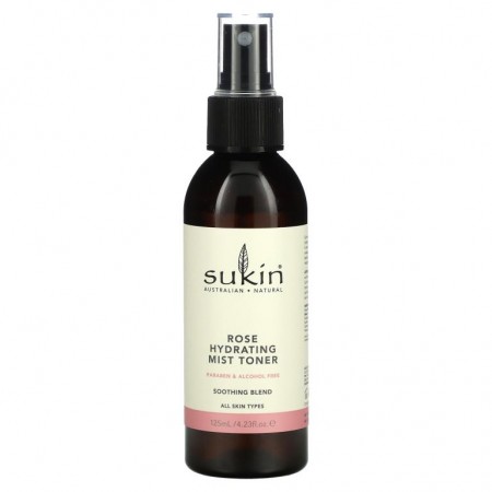 Sukin, Rose Hydrating Mist Toner, 4.23 fl oz (125 ml)