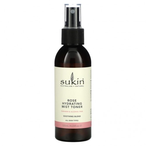 Sukin, Rose Hydrating Mist Toner, 4.23 fl oz (125 ml)