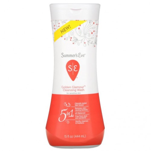 Summer's Eve, 5 In 1 Golden Glamour 클렌징 워시, 444ml(15fl oz)