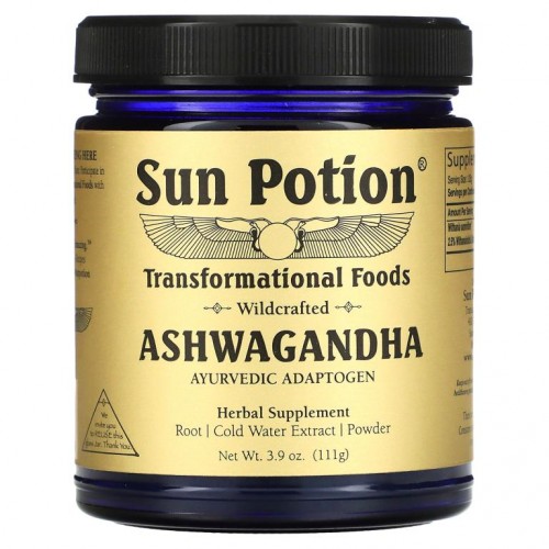 Sun Potion, 아슈와간다 가루, 자연 재배, 3.9oz(111g)