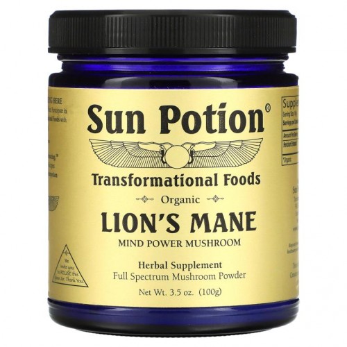 Sun Potion, 유기농 노루궁뎅이버섯, 100g(3.5oz)