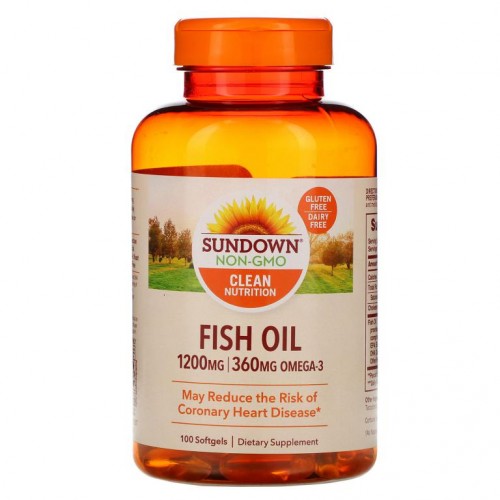 Sundown Naturals, 피쉬 오일, 1,200mg, 소프트젤 100정