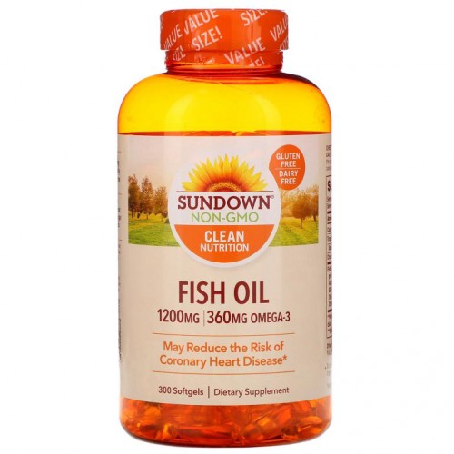 Sundown Naturals, 피쉬 오일, 1,200mg, 소프트젤 300정