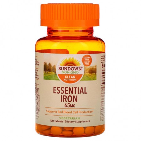 Sundown Naturals, 필수 철분, 65mg, 120정