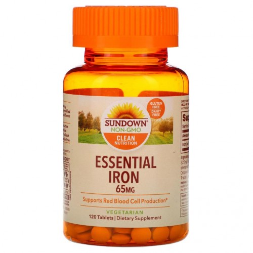 Sundown Naturals, 필수 철분, 65mg, 120정