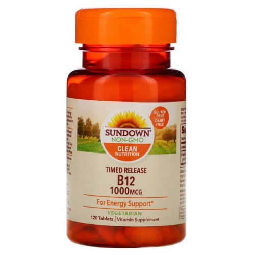 Sundown Naturals, 비타민 B12, 1,000mcg, 120정