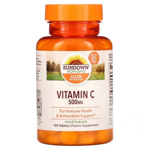 Sundown Naturals, 비타민 C, 500 mg, 100 정