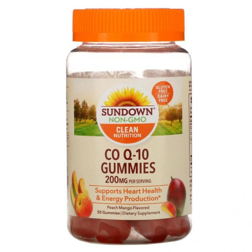 Sundown Naturals, Co Q-10 구미, 복숭아 망고 맛, 100 mg, 50개입