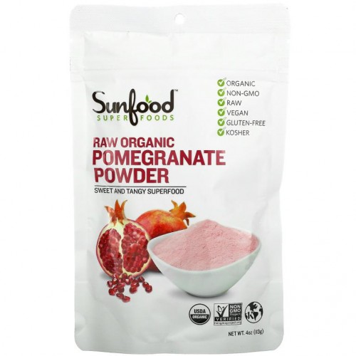 Sunfood, 무가공 유기농 석류 분말, 113g(4oz)
