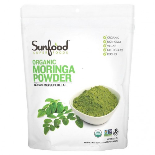 Sunfood, 유기농 모링가 파우더, 8 oz (227 g)
