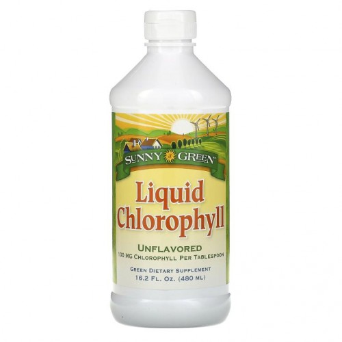 Sunny Green, 액체 엽록소, 무향, 100mg, 16.2fl oz(480ml)