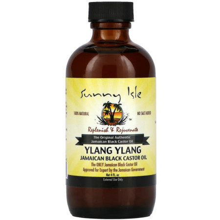 Sunny Isle, 100% Natural Jamaican Black Castor Oil, Ylang Ylang, 4 fl oz