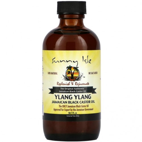 Sunny Isle, 100% Natural Jamaican Black Castor Oil, Ylang Ylang, 4 fl oz