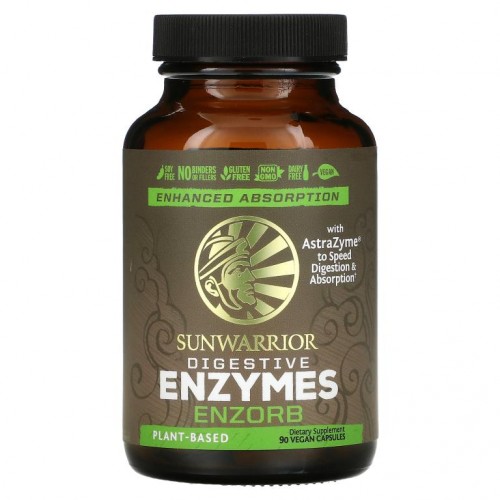Sunwarrior, Enzorb Digestive Enzymes, 90 식물성 캡슐