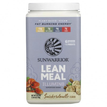 Sunwarrior, Illumin8 Lean Meal, Snickerdoodle, 1.59 lb (720 g)