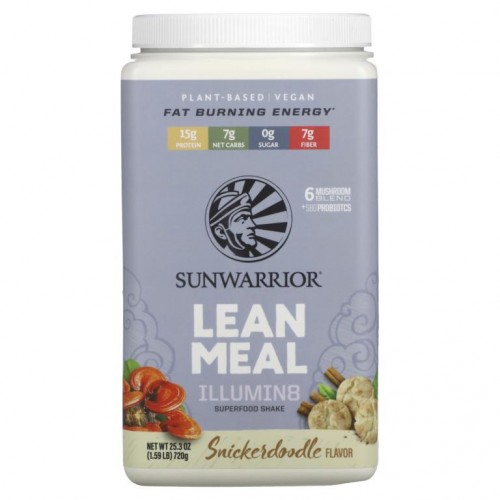 Sunwarrior, Illumin8 Lean Meal, Snickerdoodle, 1.59 lb (720 g)