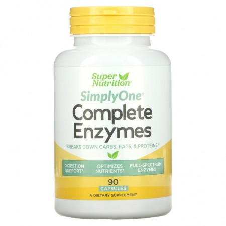 Super Nutrition, Simply One, 컴플리트 엔자임, 캡슐 90정