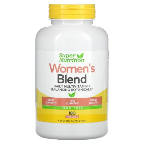 Super Nutrition, Women's Blend, 철분 무함유, 180정