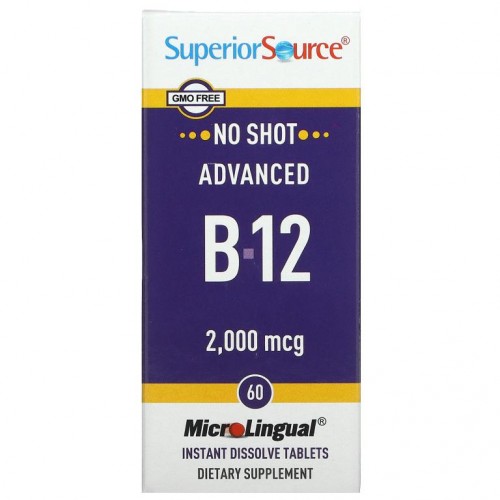 Superior Source, 어드밴스드 B-12, 2,000mcg, 즉시 용해되는 MicroLingual 정제 60정