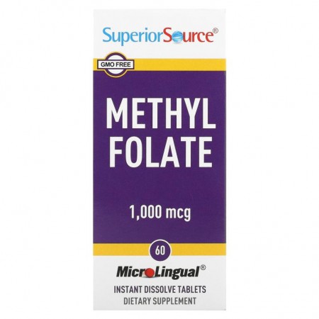 Superior Source, Methyl Folate, 1,000 mcg, 60 Tablets