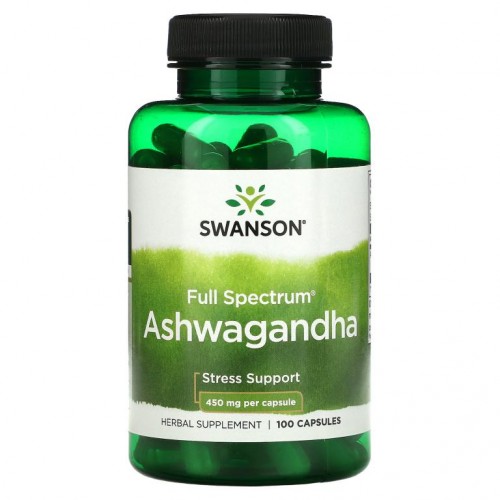 Swanson, 아슈와간다, 450mg, 캡슐 100정