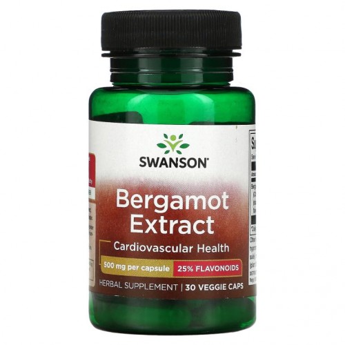 Swanson, Bergamot Extract, 500 mg, 30 Veggie Caps