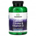 Swanson, Calcium Citrate & Vitamin D, 250 Tablets